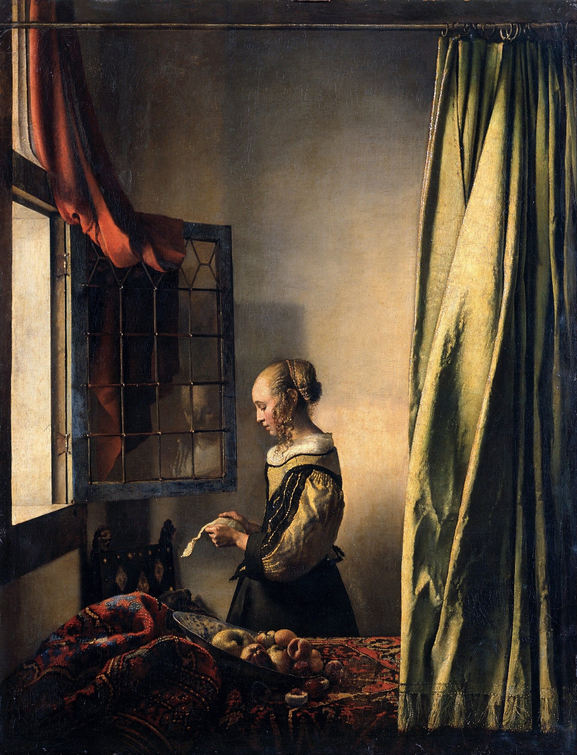 Vermeer, Girl Reading a Letter by an Open Window